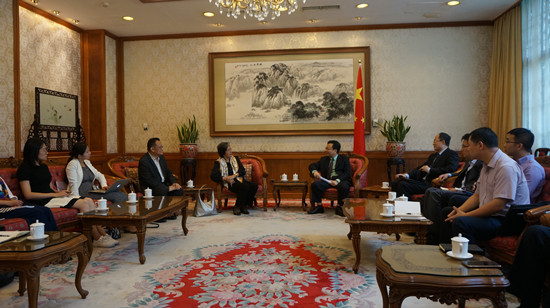 Charge D’affaires of Chinese Embassy in Indonesia Gave an Interview to Chinese Media Delegation